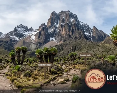 mount kenya climbing routes