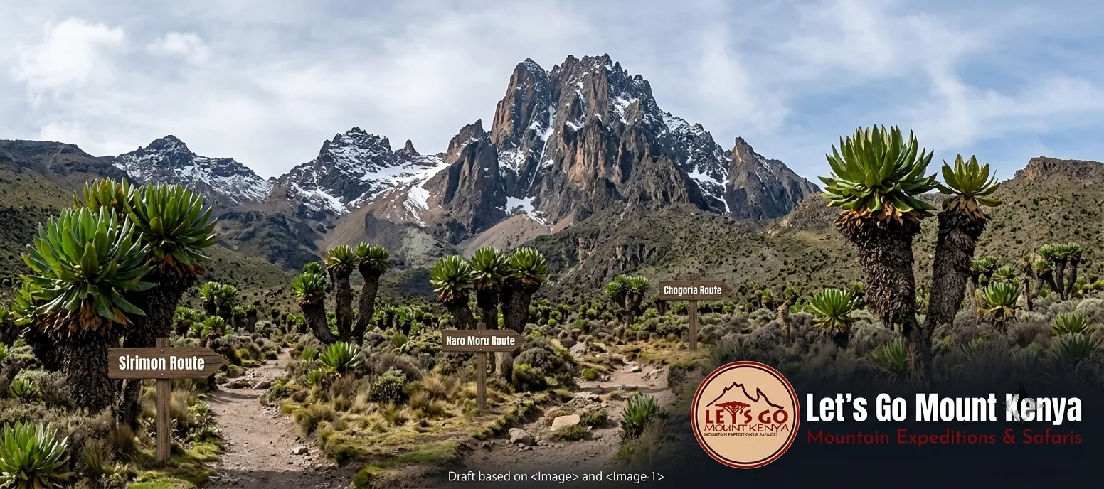 mount kenya climbing routes