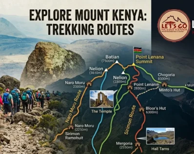 mount kenya trekking routes